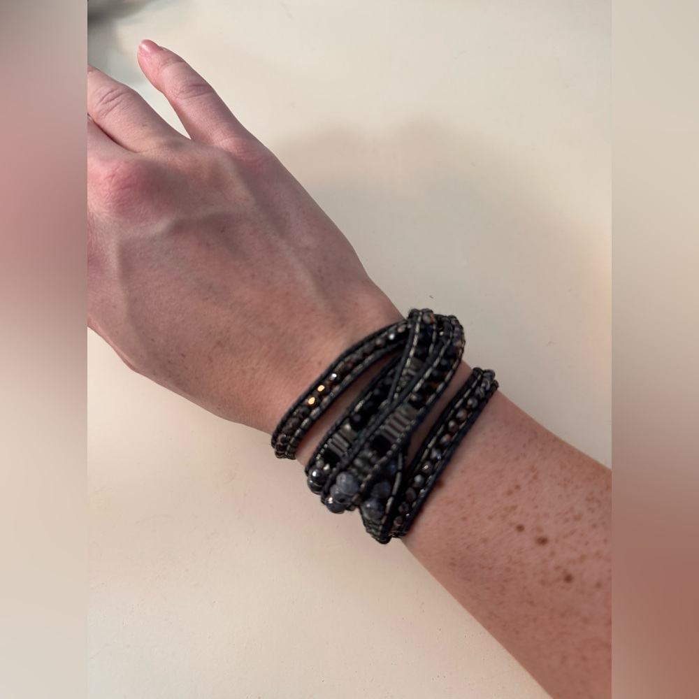 Elegant Black Beaded Bracelet